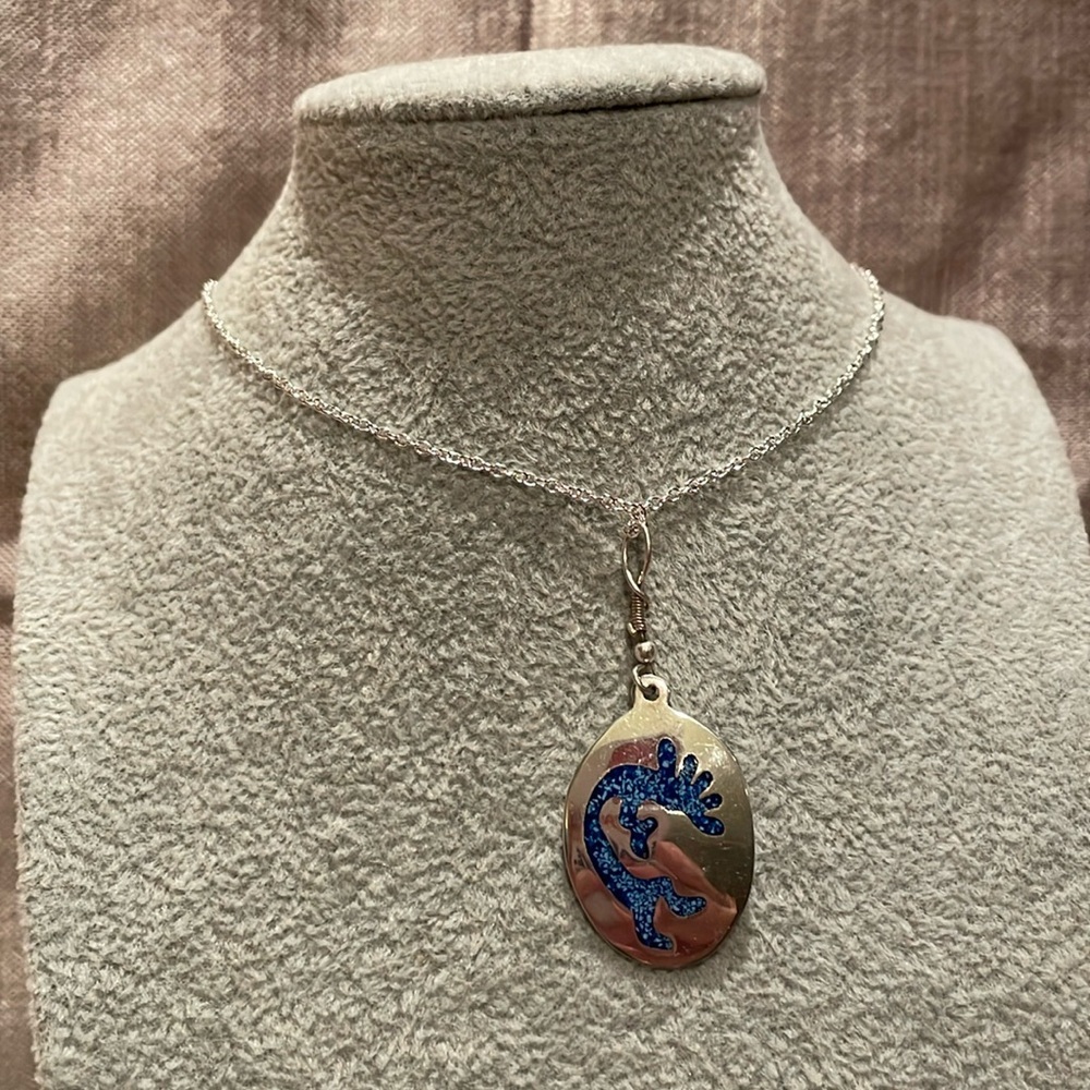 Navajo Hopi Kokopelli Flute Player Pendant Necklace